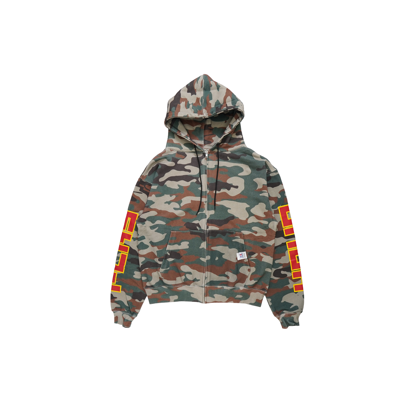 Arm printed zip hoodie