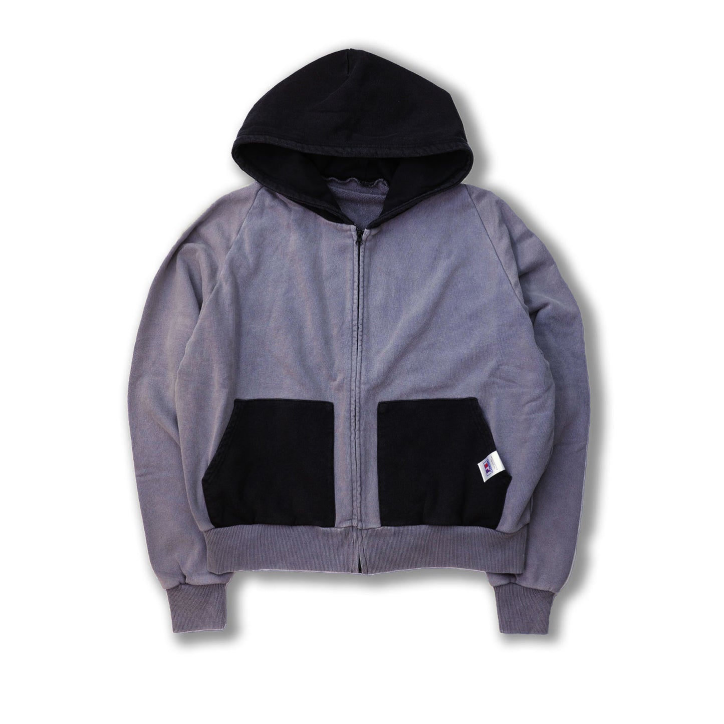 Bicolor Zip Hoodie