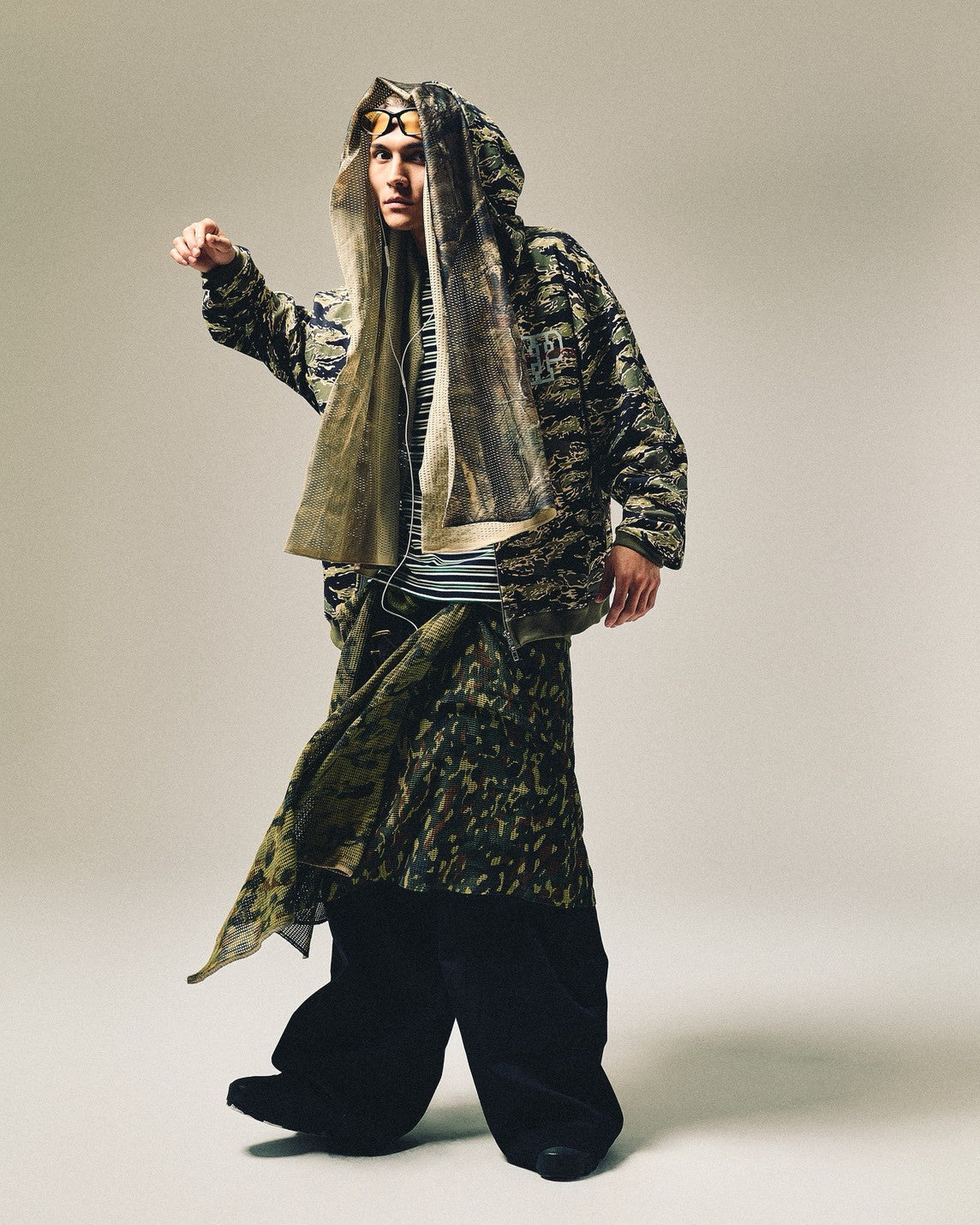 Tiger camo zip hoodie