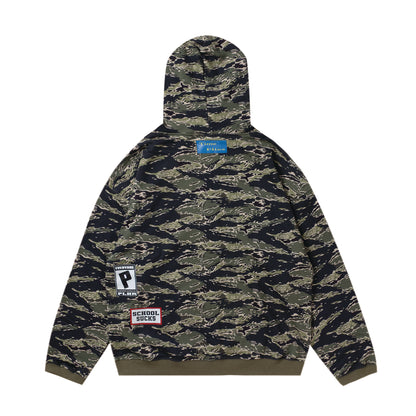 Tiger camo zip hoodie