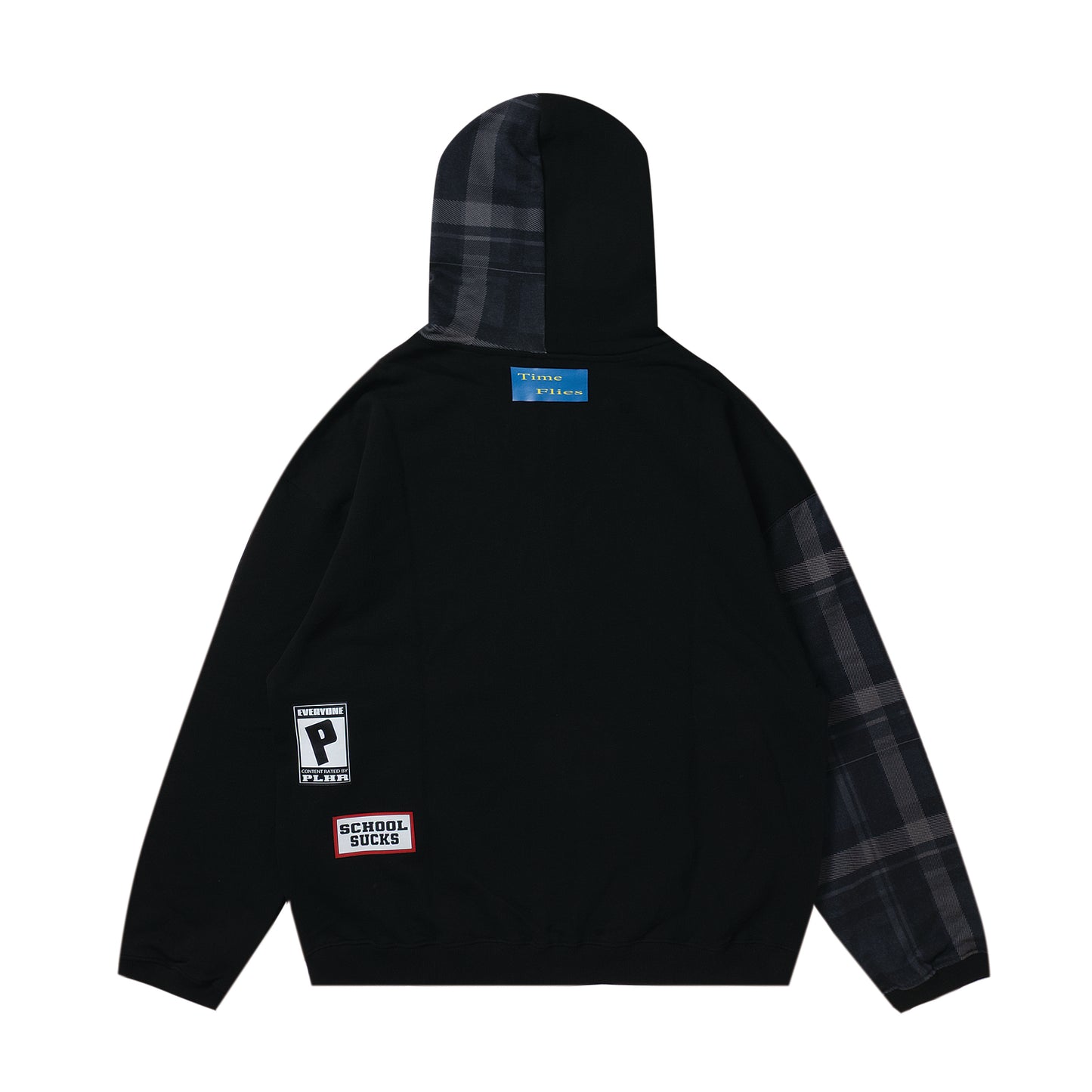 Check zip hoodie