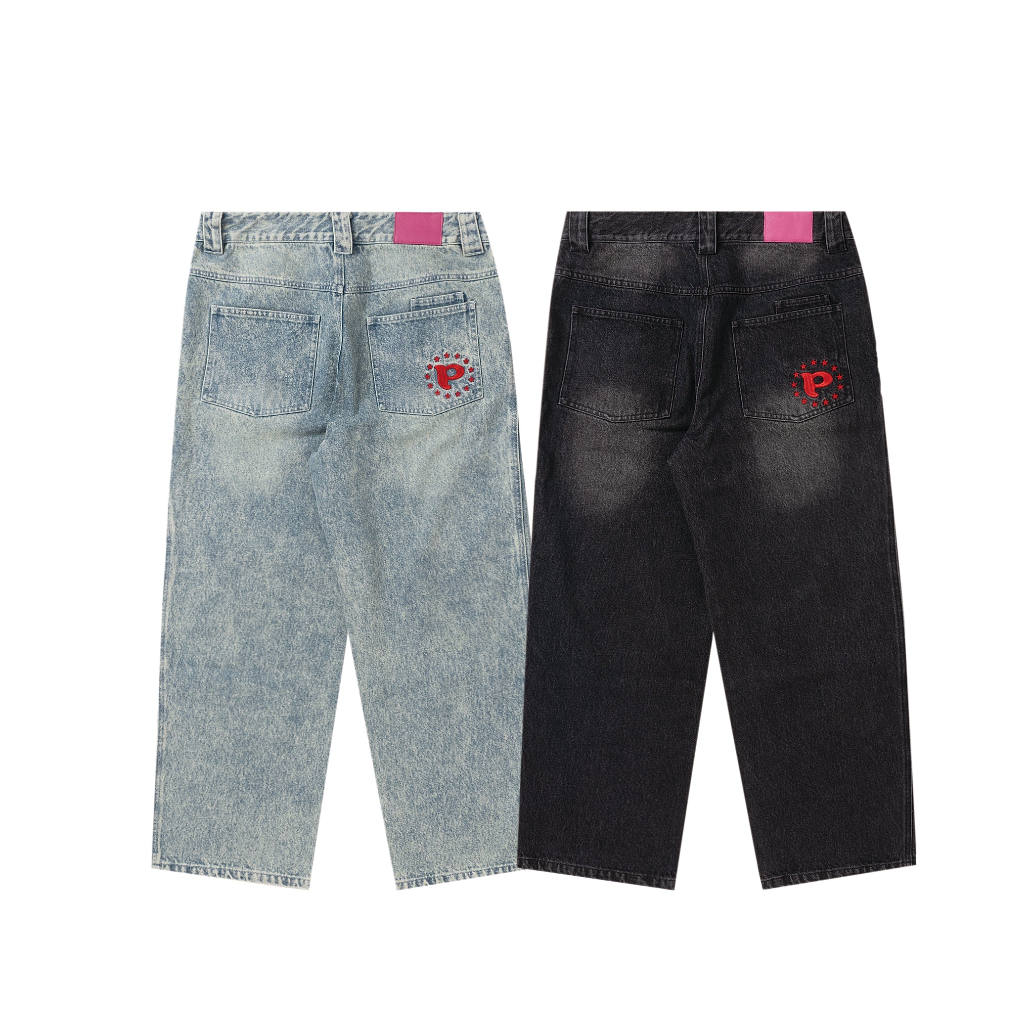 P LOGO DENIM PANTS – PLAY HOUR