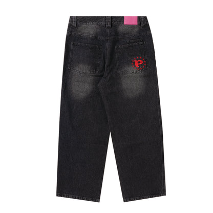 P LOGO DENIM PANTS 