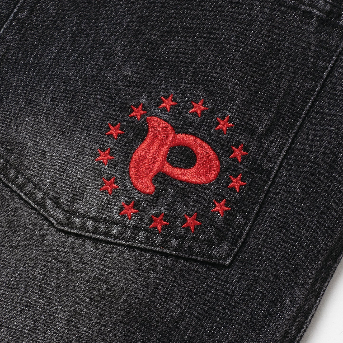 P LOGO DENIM PANTS 