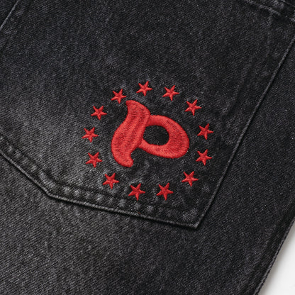 P LOGO DENIM PANTS 